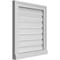 Ekena Millwork Vertical Surface Mount PVC Gable Vent: Functional, w/ 2"W x 2"P Brickmould Sill Frame, 20"W x 22"H GVPVE20X2203SF - alternate 2